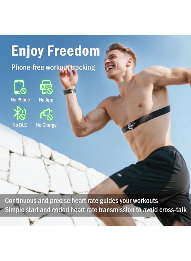 EZON Heart Rate Monitor and Chest Strap, Exercise Heart Rate Monitor, Sports Watch with HRM, Waterproof, Stopwatch, Hourly Chime T007 - Image 5