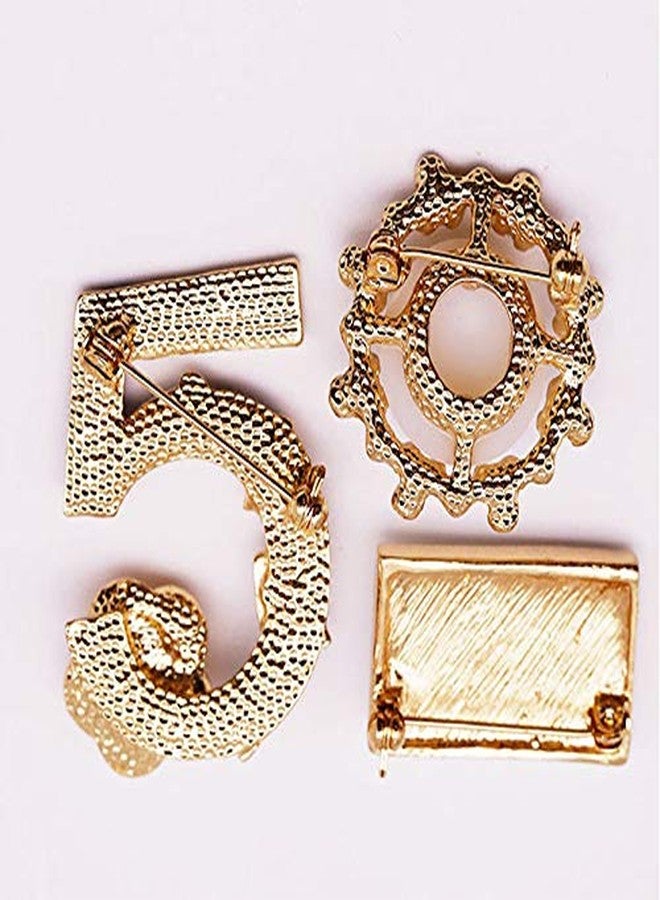 Glamtune Celebrity Designer Inspired Gift Set Wedding Party Jewelry Flower Brooch Pin - Image 3