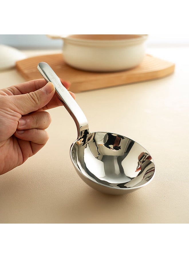 Onlycook Onlycook 304 Stainless Steel Large Soup Ladle, Household Thick Long-handled Spoon For Serving Soup And Porridge, Hot Pot Ladle, Soup Scoop - Long Handle - Image 3