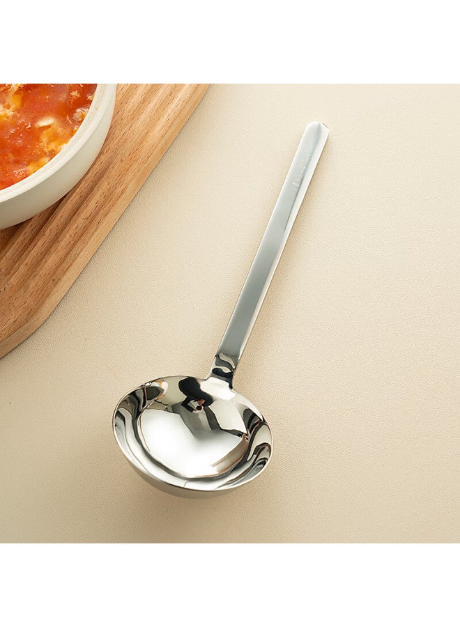 Onlycook Onlycook 304 Stainless Steel Large Soup Ladle, Household Thick Long-handled Spoon For Serving Soup And Porridge, Hot Pot Ladle, Soup Scoop - Long Handle - Image 2