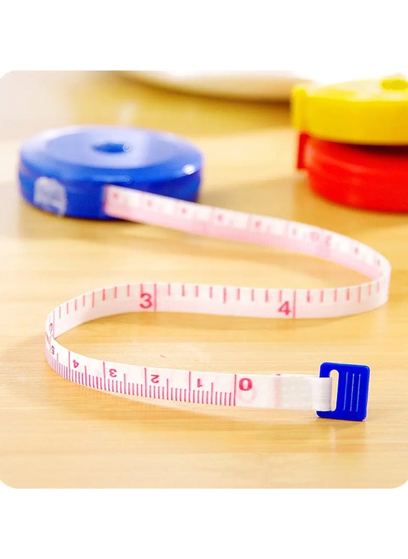 Flexible Sewing Tape Measure Body Measuring Tape, 150cm Short Retractable Tape Measure with Practical Design - Random Color