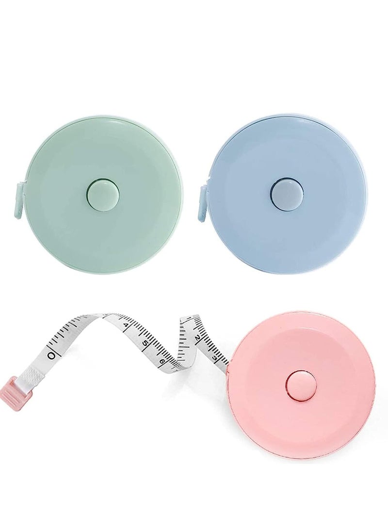 Flexible Sewing Tape Measure Body Measuring Tape, 150cm Short Retractable Tape Measure with Practical Design - Random Color