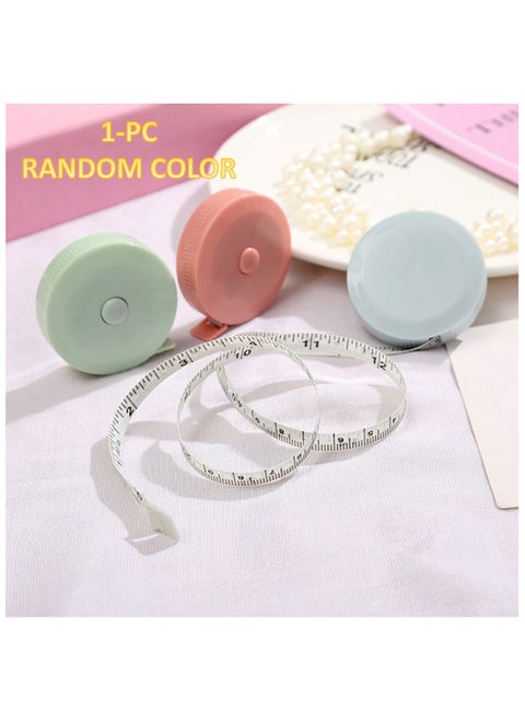 Flexible Sewing Tape Measure Body Measuring Tape, 150cm Short Retractable Tape Measure with Practical Design - Random Color