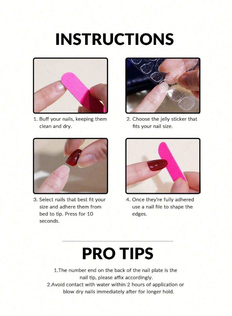 30pcs Oval Candy Color French Short Fake Nails Summer Style Fun Party Dating Daily Wear - Image 4