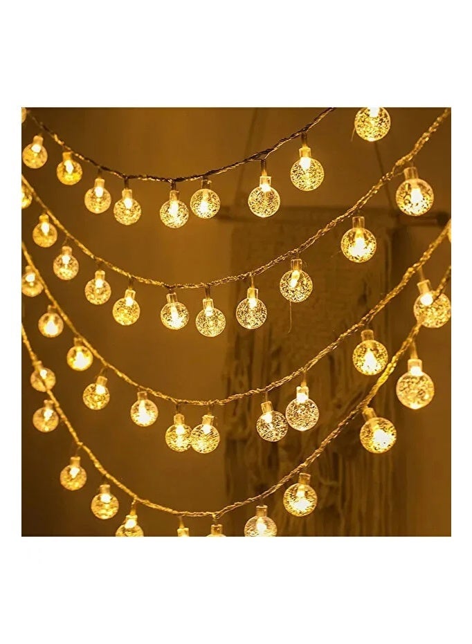 10-meter string of crystal ball lights (100 bulbs), energy-saving, for bedrooms and camping, electric operated - Image 2