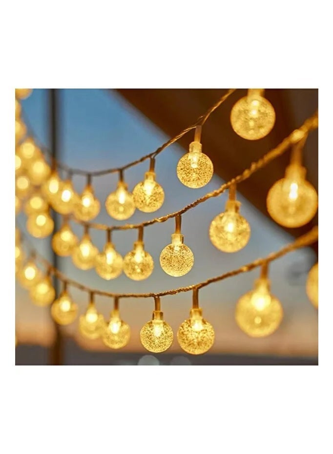 10-meter string of crystal ball lights (100 bulbs), energy-saving, for bedrooms and camping, electric operated - Image 5