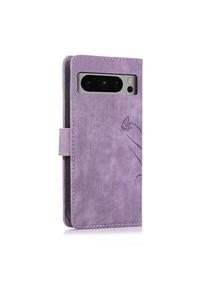 Green Tiger Case For Google Pixel 8 Pro Orchid Butterfly Embossed Leather Phone Case - Image 3