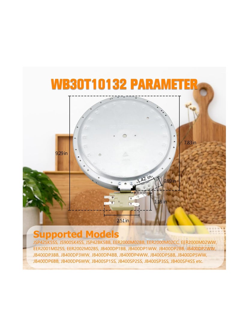 WB30T10132 WB30T10128 Radiant Element Replacement for GE Oven Range Stove Burner Replacement 1536600 AP4416172 AH2321566 EA2321566 PS2321566 (1 Pack) - Image 2