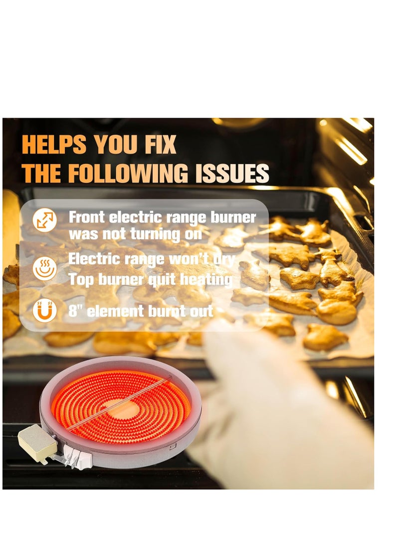 WB30T10132 WB30T10128 Radiant Element Replacement for GE Oven Range Stove Burner Replacement 1536600 AP4416172 AH2321566 EA2321566 PS2321566 (1 Pack) - Image 3