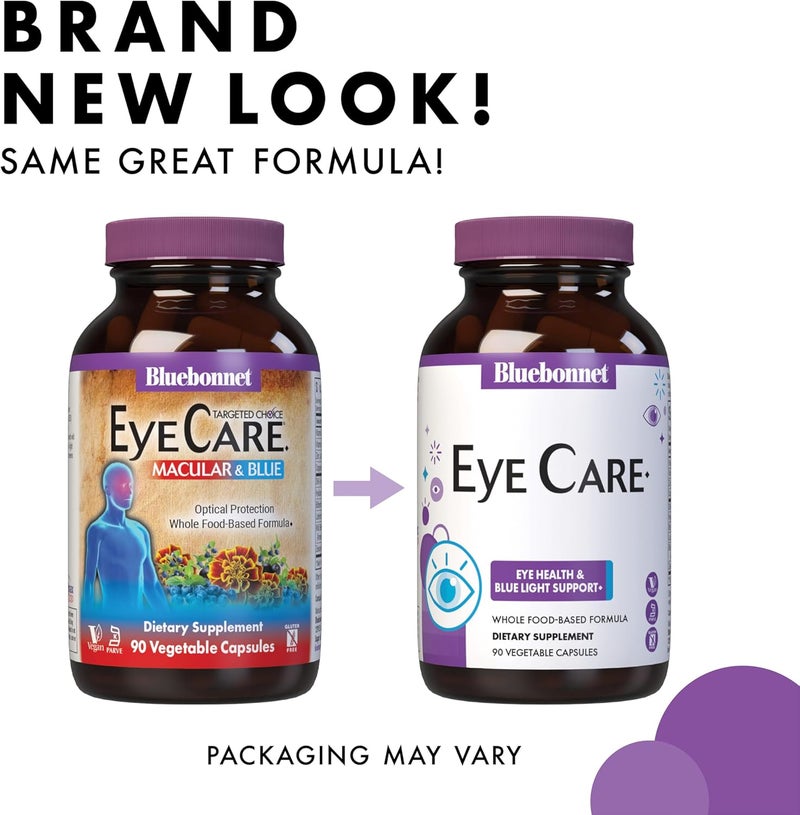 Bluebonnet Nutrition Eye Care Macular  Blue Eye Health  Blue Light Support Vegan KosherCertified GlutenFree DairyFree 60 Vegetable Capsules 30 Servings - Image 2