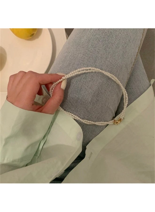 Huitich Elegant Twisted Faux Pearl Choker Necklace - Image 3