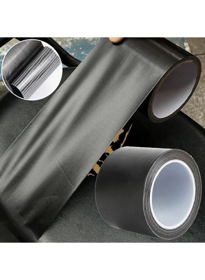 Black Self Adhesive Repair Tape Waterproof Durable PU Material for Sofas Car Seats - Image 2