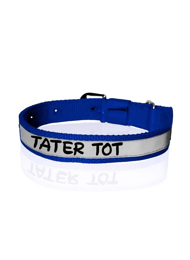 روسيبين حزام رقبة عاكس من النايلون مطبوع عليه Pet Tater Tot، طوق كلب قابل للتعديل للجراء والكلاب الصغيرة والكبيرة. - Image 1