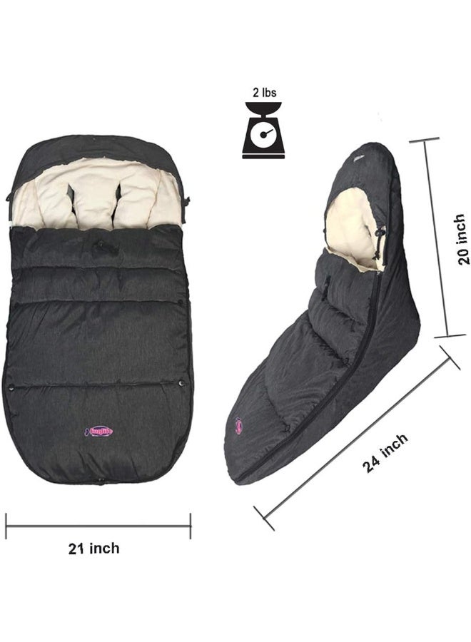 funlife Universal Stroller Footmuff, Waterproof Bunting Bag, Multi-use as Stroller Blanket footmuff Beige - Image 2