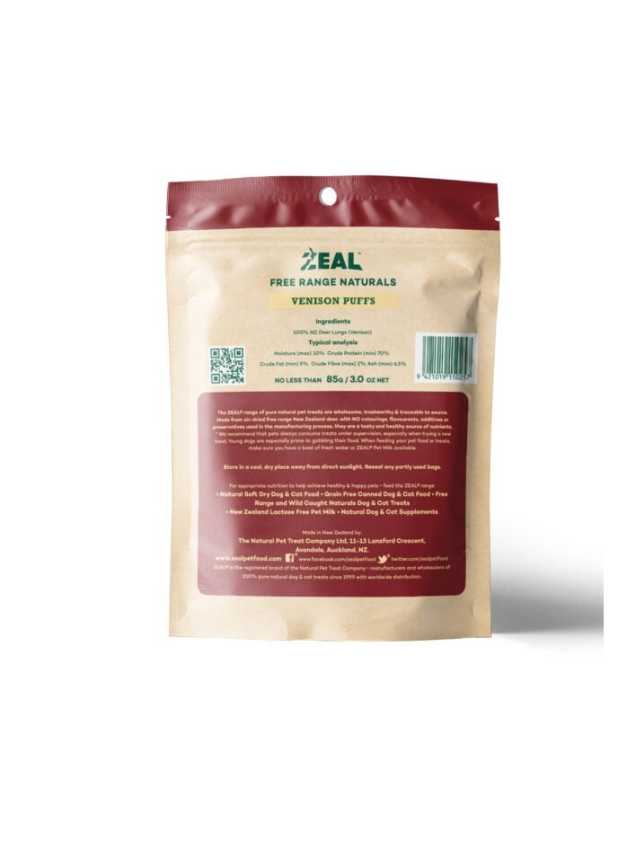 zeal Zeal Dried Venison Puffs 85g - Image 2