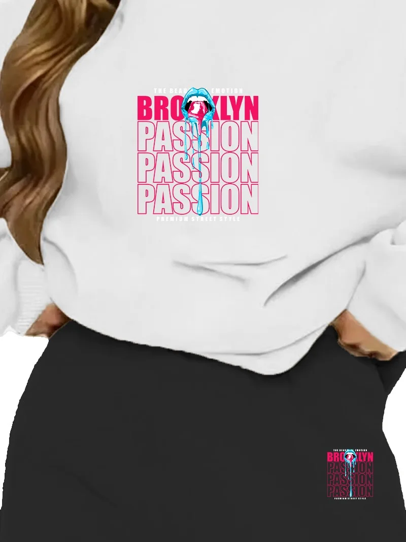 دوغ فش Tracksuit Oversize Brooklyn Printed Tracksuit,lover,couple Combination White