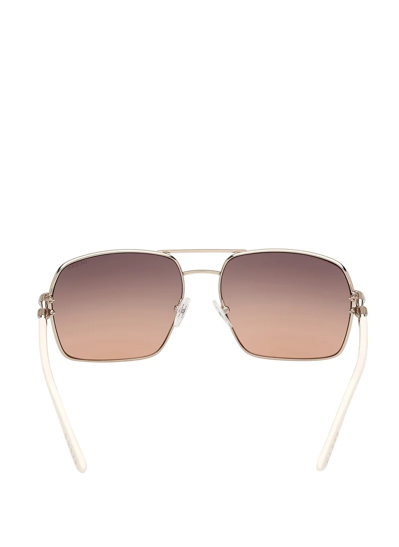 جس Metal Shaped Sunglasses