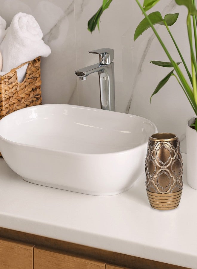 Popular Bath Tumbler, Spindle Collection, Gold - Image 4