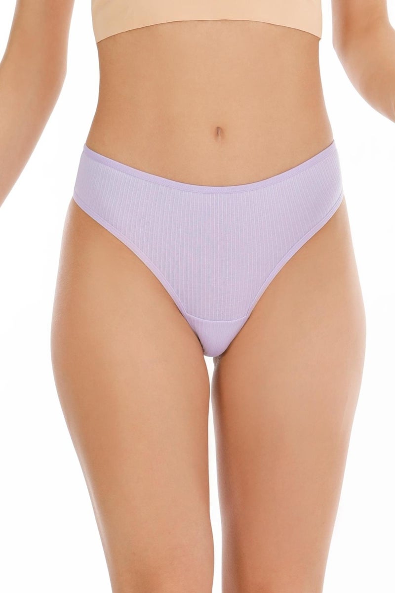 Sensu Women's Ribbed Brazilian Thong 7 Pack Set - Light Color - Image 4