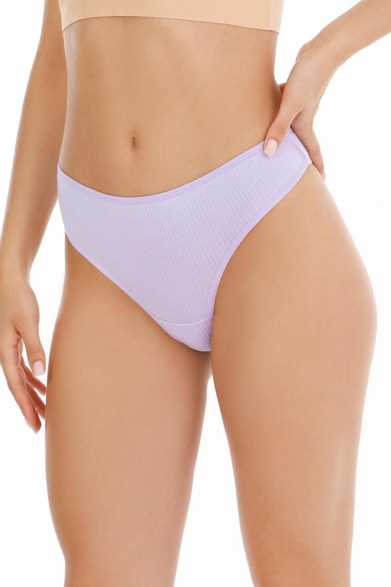 Sensu Women's Ribbed Brazilian Thong 7 Pack Set - Light Color - Image 5