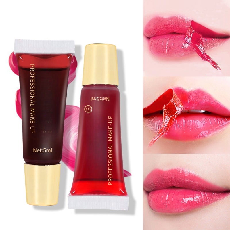 Peel Off Lip Stain Long Lasting Waterproof Lip Gloss Lip Tint - Image 4
