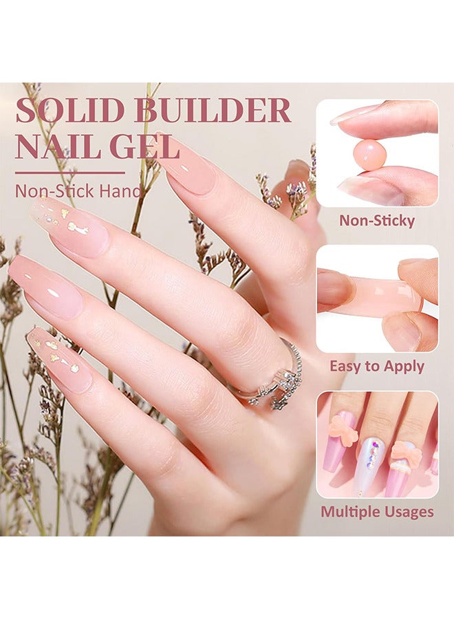LIMEGIRL Solid Sculpture Builder Gel For Nails, Nail Sculpting Gel, Non-Sticky Hand Solid Builder Gel, Upgrade Hard Nail Extension Gel, 3D Sculpting Gel For Nail Art Design Salon Nail Art (Skin Color)  - Image 3