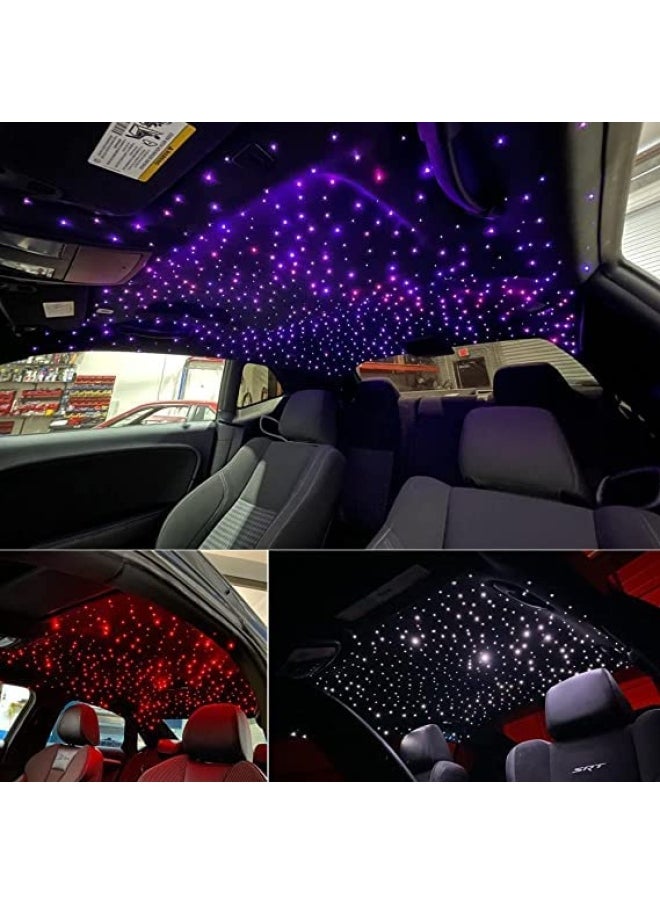 Amki - 32W Bluetooth Controlled Fiber Optic Light Star Ceiling Kit LED RGBW le Engine Driver with RF 28 Key Remote Control Crystal Cables 1000pcs0.03in16.4ft - Image 1