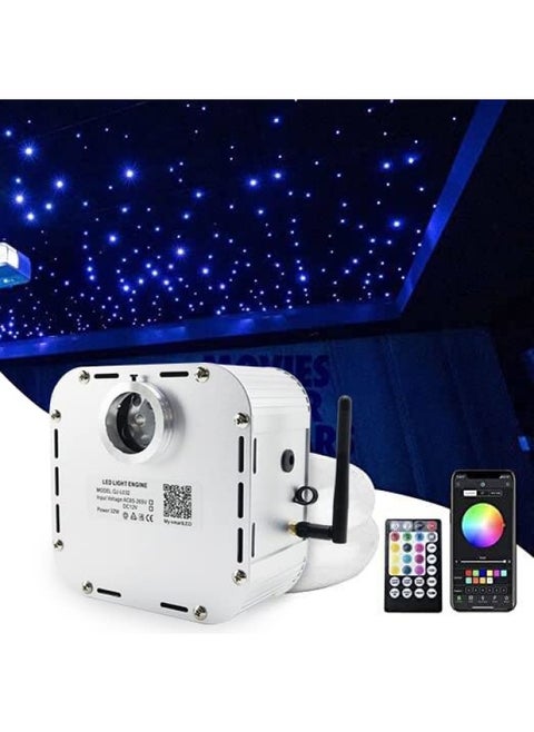 32W Bluetooth Controlled Fiber Optic Light Star Ceiling Kit LED RGBW le Engine Driver with RF 28 Key Remote Control Crystal Cables 1000pcs0.03in16.4ft