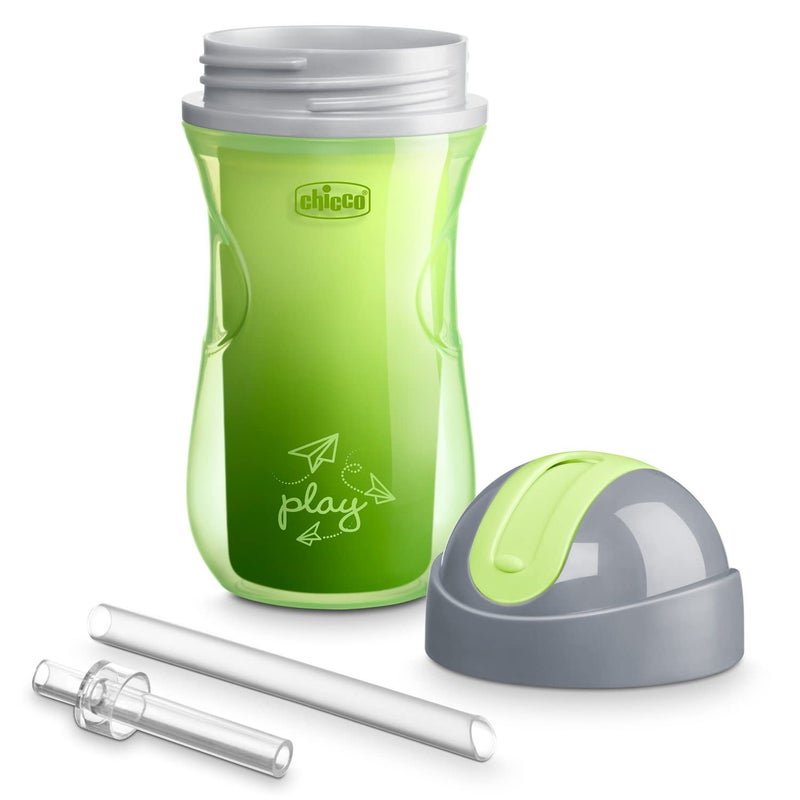 Chicco Sport Sipper Straw Cup for Kids, 266ml | Insulated bottle with Flexible Straw| Light weight | Green | 14 months to 2 years - Image 4