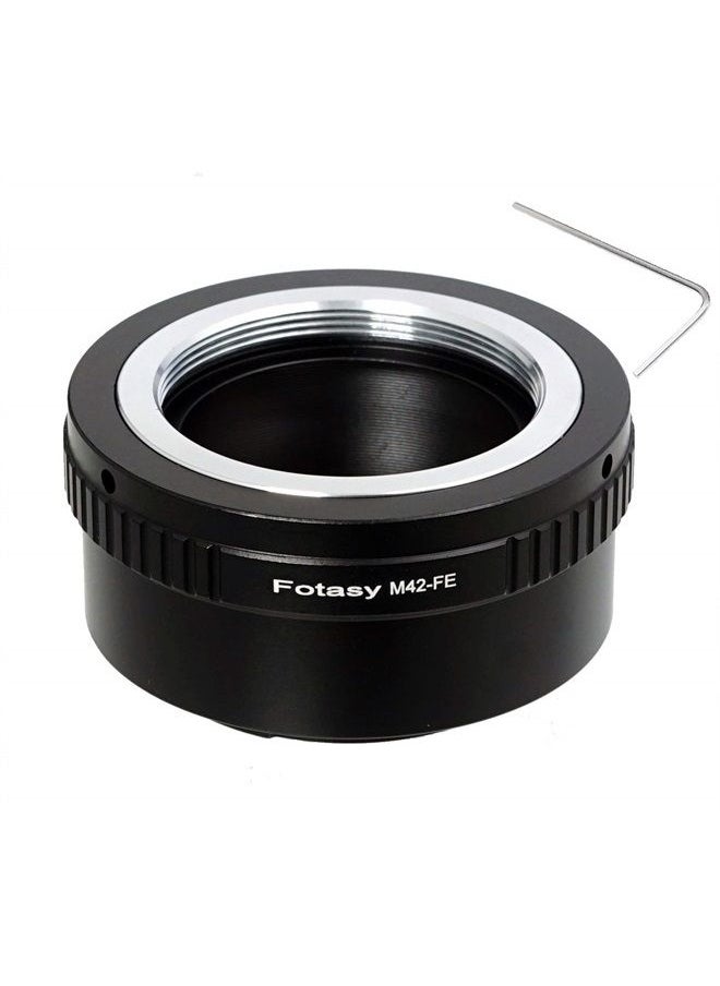 Fotasy - Copper Adjustable M42 Lens to E Mount Adapter, 42mm Screw Mount to E Mount, Compatible with Sony a7 a7R a7s II III IV a9 a7c Alpha 1 a6600 a6500 a6400 a6300 a6100 a6000 a5100 a5000 a3500 ZV-E10 - Image 1