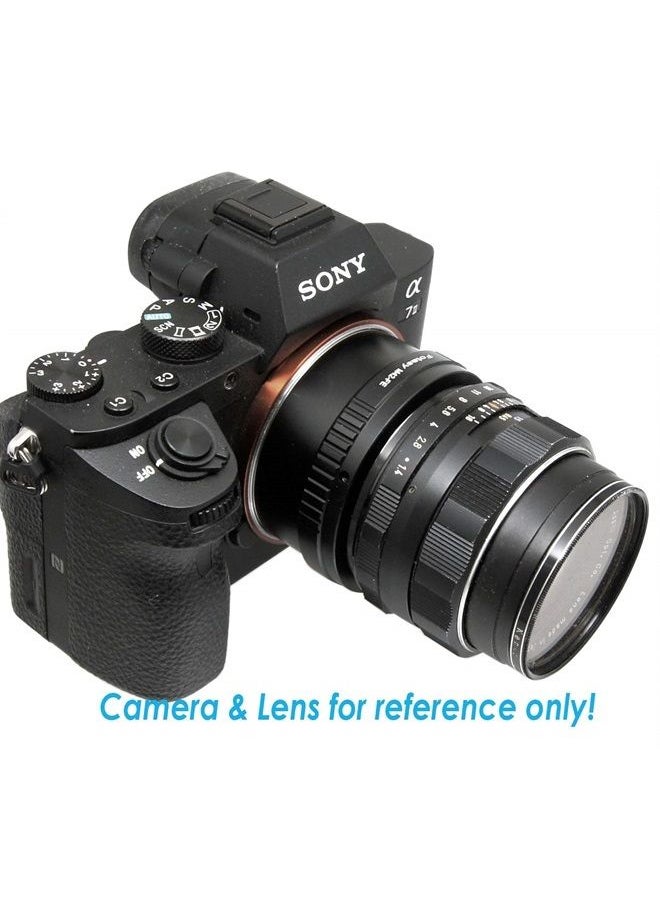 Fotasy - Copper Adjustable M42 Lens to E Mount Adapter, 42mm Screw Mount to E Mount, Compatible with Sony a7 a7R a7s II III IV a9 a7c Alpha 1 a6600 a6500 a6400 a6300 a6100 a6000 a5100 a5000 a3500 ZV-E10 - Image 1