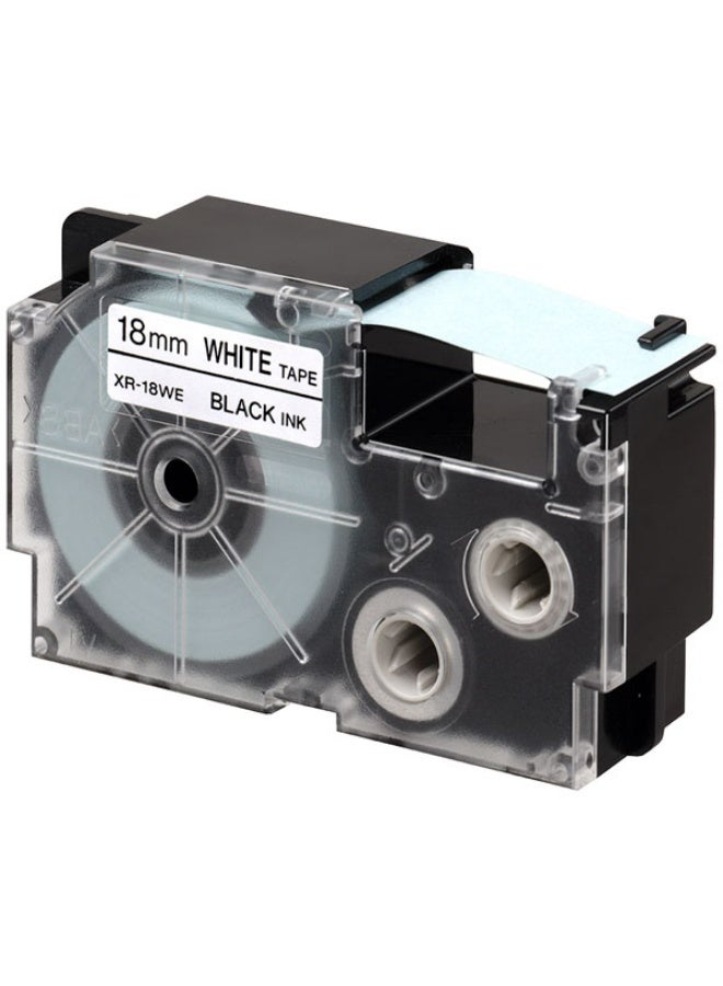 Casio Tape Cartridge black on white tape XR-18WE1 - Image 2
