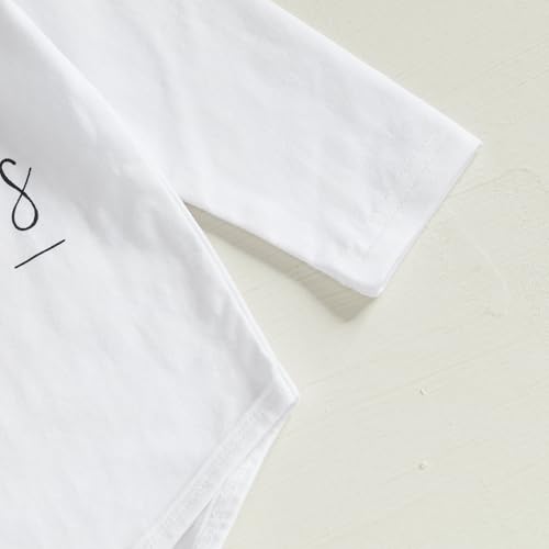 Karuedoo Newborn Baby Boy St Patricks Day Outfit Letter Shamrock Print Long Sleeve Romper Long Pants Hat 3Pcs Outfits Set (AA-White, 0-3 Months) - Image 5