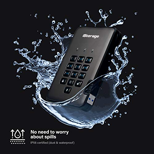 iStorage diskAshur PRO2 HDD 1TB | Secure Portable Hard Drive | FIPS Level 3 certified | Password Protected | Dust/Water-Resistant | Hardware encryption - Image 4