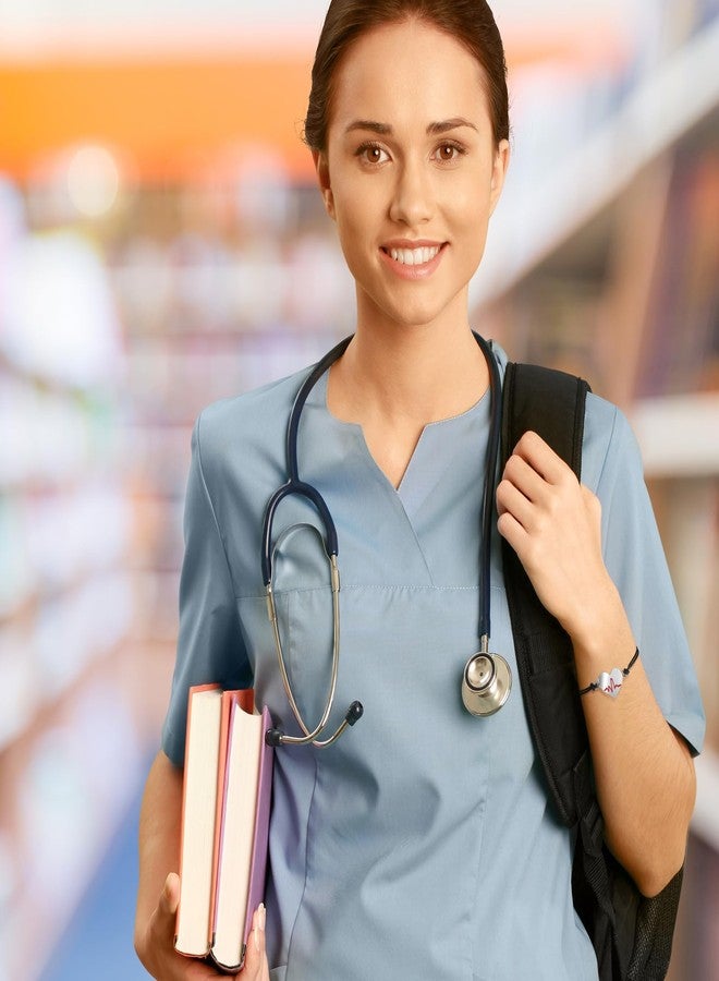 Woanger 50 Sets Nurse gifts Bracelet bulk Heart Stethoscope Appreciation Gifts with Blessing Card for Birthday Nurse Day Graduation(Stylish) - Image 5