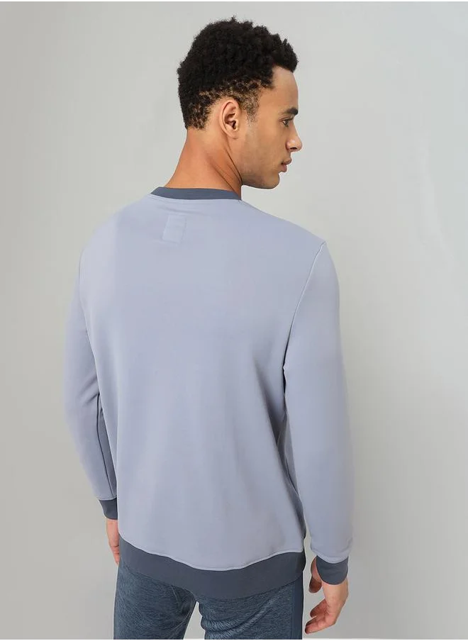 تكنوسبورت Full Sleeve Fleece Printed Sweatshirt by Styli