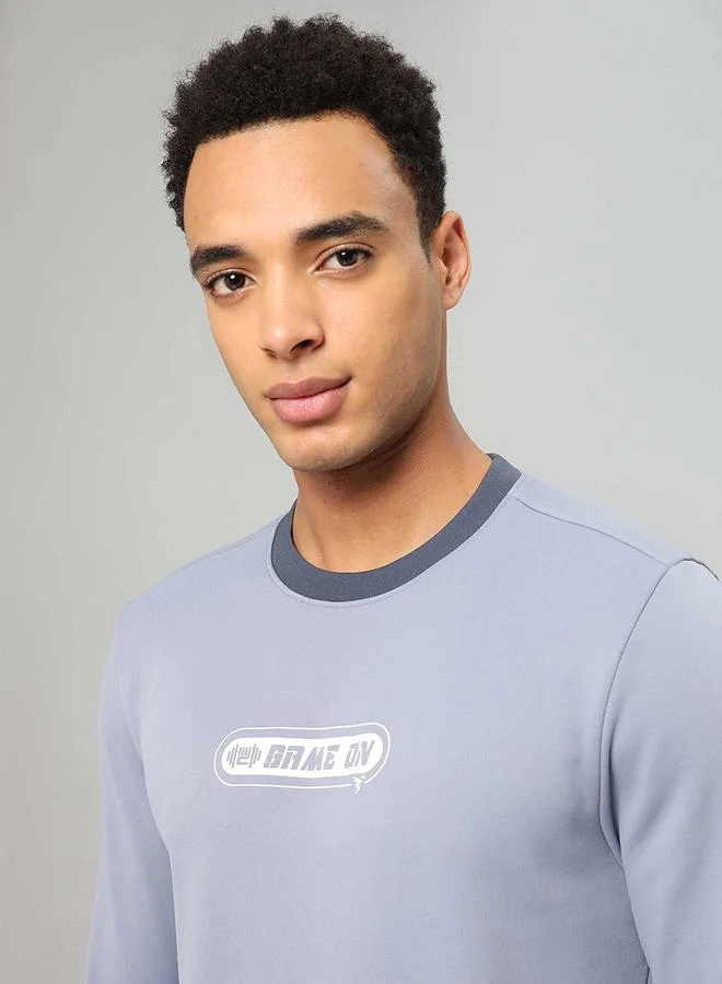 Technosport Technosport Full Sleeve Fleece Printed Sweatshirt