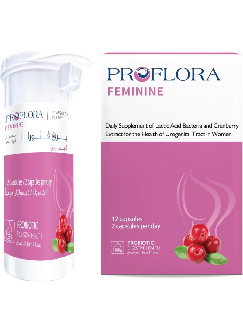 Proflora Feminine Probiotic for Intimate Health - 12 Tablets - Image 1