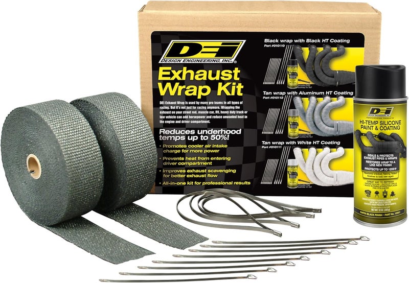 Design Engineering Automotive Exhaust & Header Glass Fiber Wrap Kit - Black HT - Image 1
