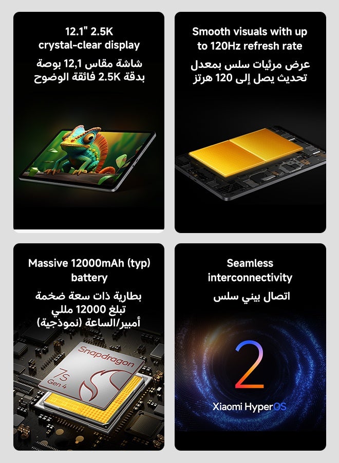Xiaomi REDMI Pad 2 Pro 12.1-inch Tablet Graphite Gray 8GB RAM 256GB WiFi with Inbox Keyboard and Smart Pen - Global version - Image 2