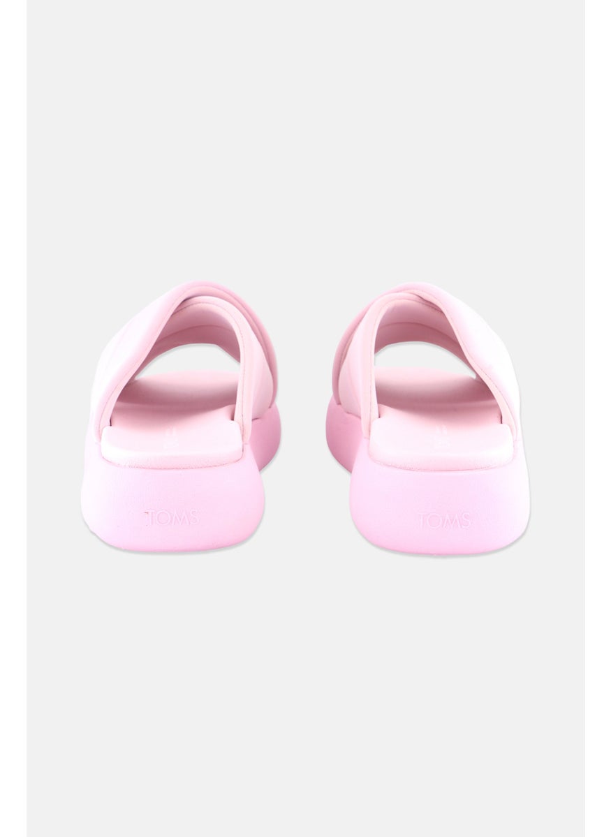 TOMS - Women Mallow Crossover Slip On Slides, Pink - Image 1