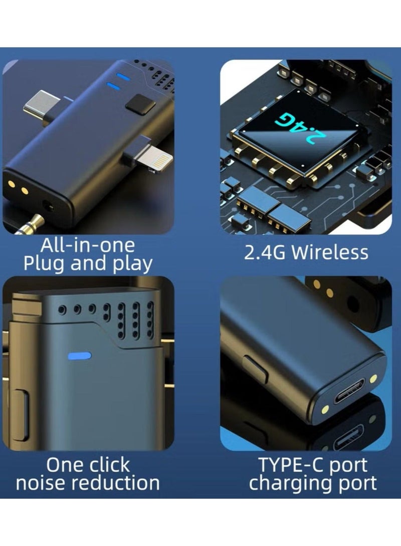 Jmary MW16 3in1 Plug Play Lapel Lavalier Mic Wireless Microphone for Mobile Camera for Video Recording, Interview, Vlogging - Image 4