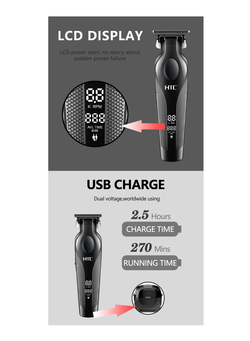 HTC AT-576 Cordless Hair Clipper with powerful motor and Zero Cutting blades - Image 4