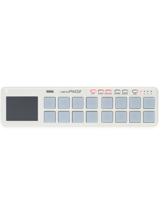 Korg nanoPAD2 لوحات MIDI رفيعة USB - أبيض