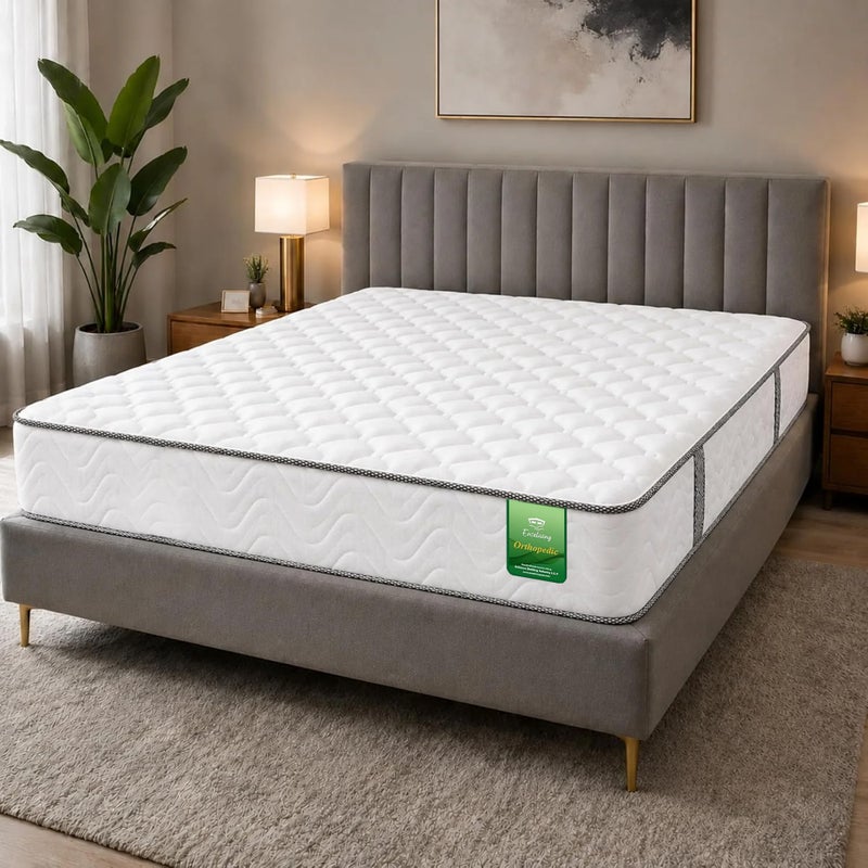 Easeliving Orthopedic Single Bed Mattress 90x190 cm - 24 cm Thick Reversible Bonnell Spring Medium Firm Mattress with Breathable Fabric | Single Mattress with Pressure Relief for All Sleepers - Image 1