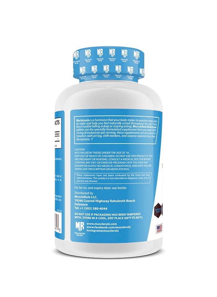 Muscle Rulz MELATONIN 10MG 100 TABLETS  - Image 3