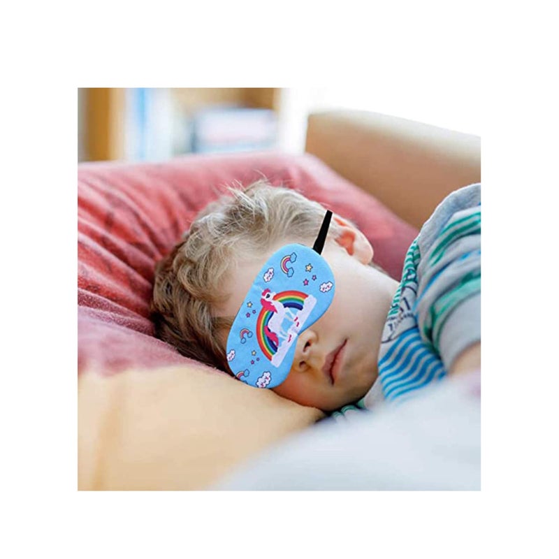 Barakah Cute Sleep Blindfold, Ultra Soft Comfortable Blindfold, Skin Friendly Smooth and Silky Material Blackout Blindfold with Adjustable Straps, Kids, Mens, Womens Printed Designs Unicorn - Image 4