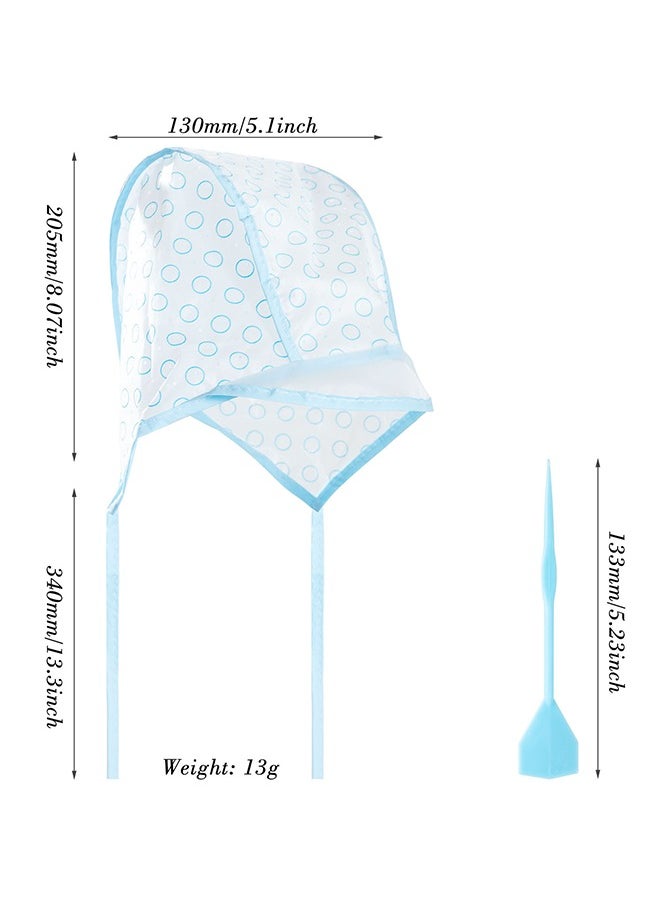 Generic - 2 Pcs Hair Dye Cap, Hair High Gloss Dye Hat with Plastic Hooks, Reusable Perforated Flip Salon Hair Cap and Hook Kit - Blue - Image 1