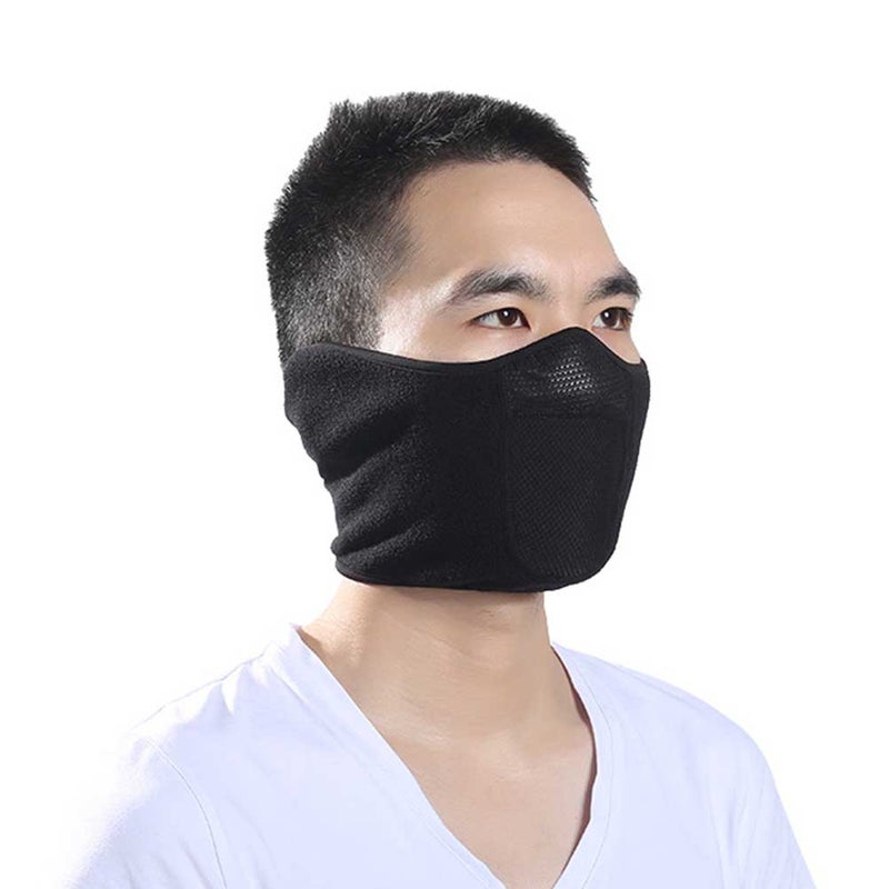 2pcs Winter Cold-Proof Windproof Mouth Full Ears for Men Women (Black) - Image 5