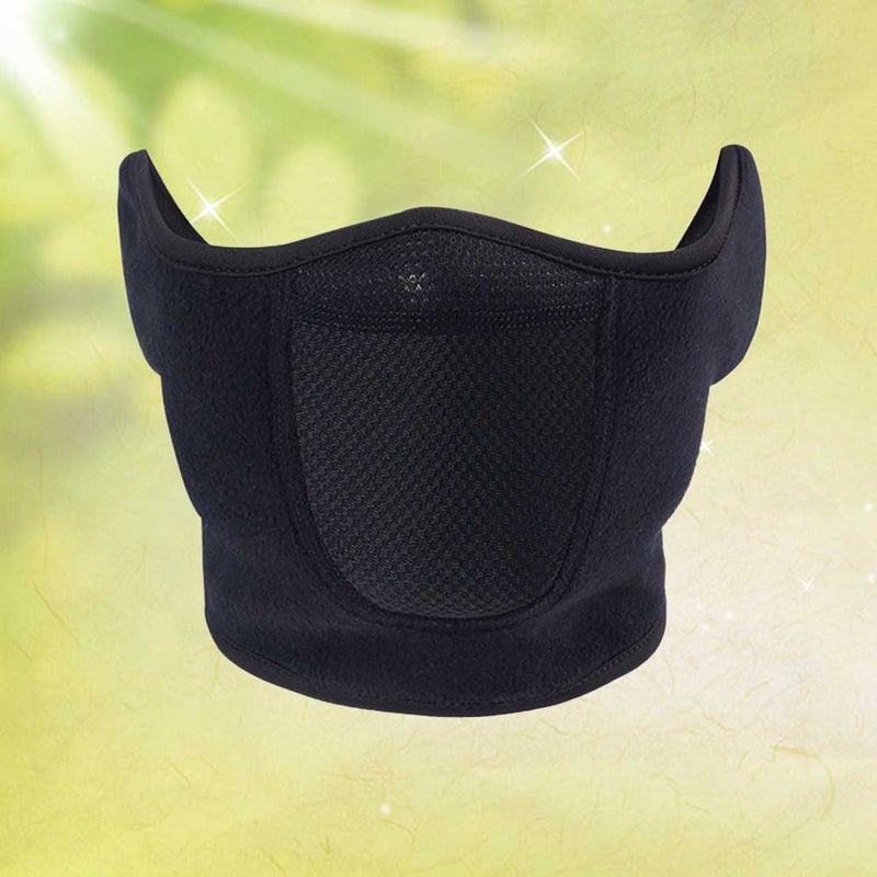 2pcs Winter Cold-Proof Windproof Mouth Full Ears for Men Women (Black) - Image 2